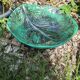 Vintage cabbage leaf earthenware salad bowl