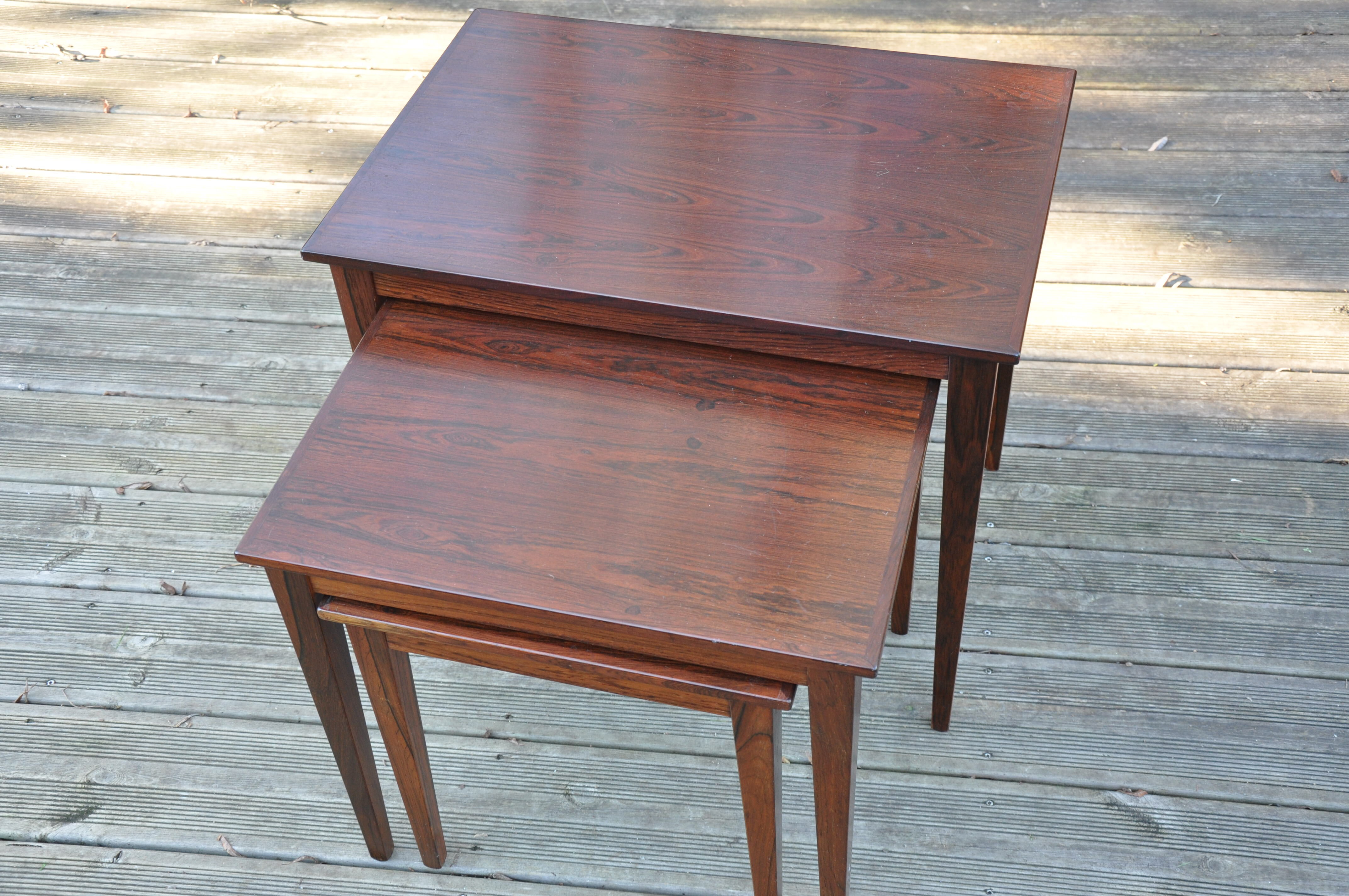 Kvalitet pull-out tables scandinavian 60s rosewood