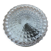 Small round wall lamp ceiling light transparent glass vintage fixture