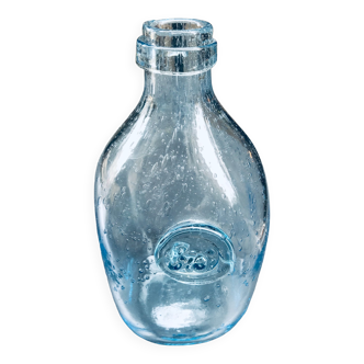 Biot bubbled glass bottle