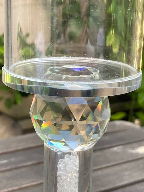 Crystal tealight candle holder