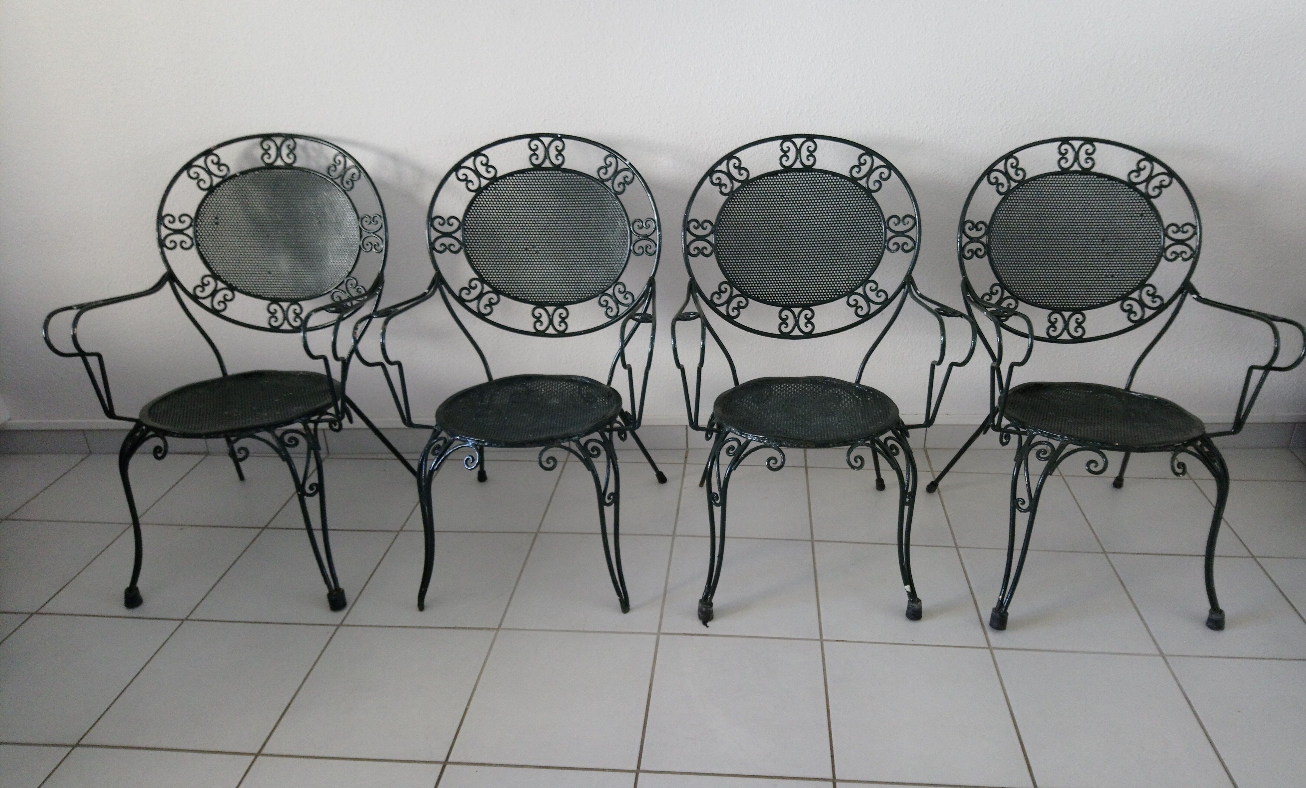 Garden set in wrought iron 60s