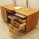 Executive desk with nine drawers and pull-out surface, teak veneer, Nipu, Denmark, 1970s