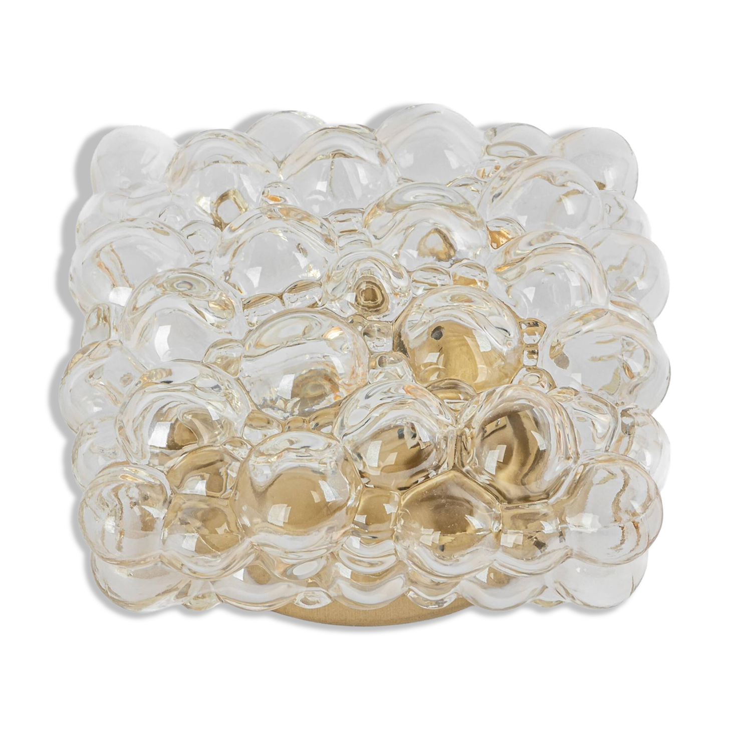 Globe Glass Wall Light in Amber by Helena Tynell, Limburg, Germany