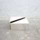 Vintage travertine coffee table published by Roche Bobois