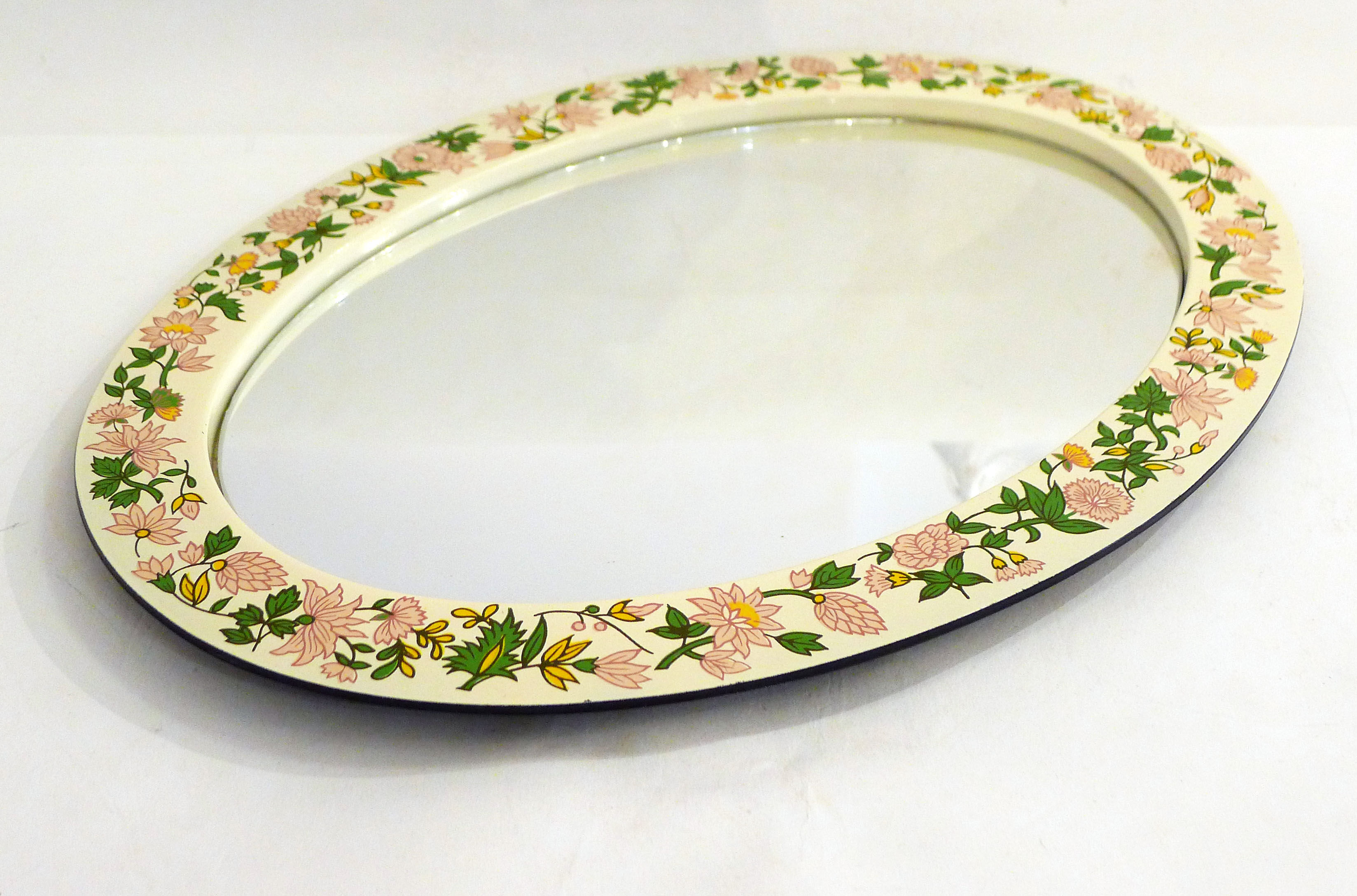 Flower oval mirror, Japan