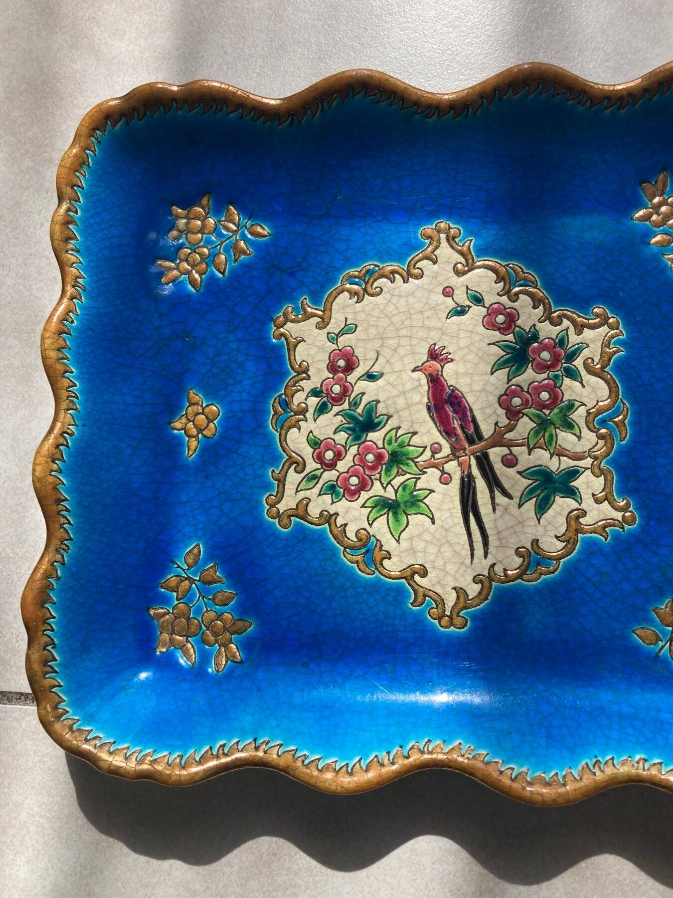 Decorative plate émaux longwy