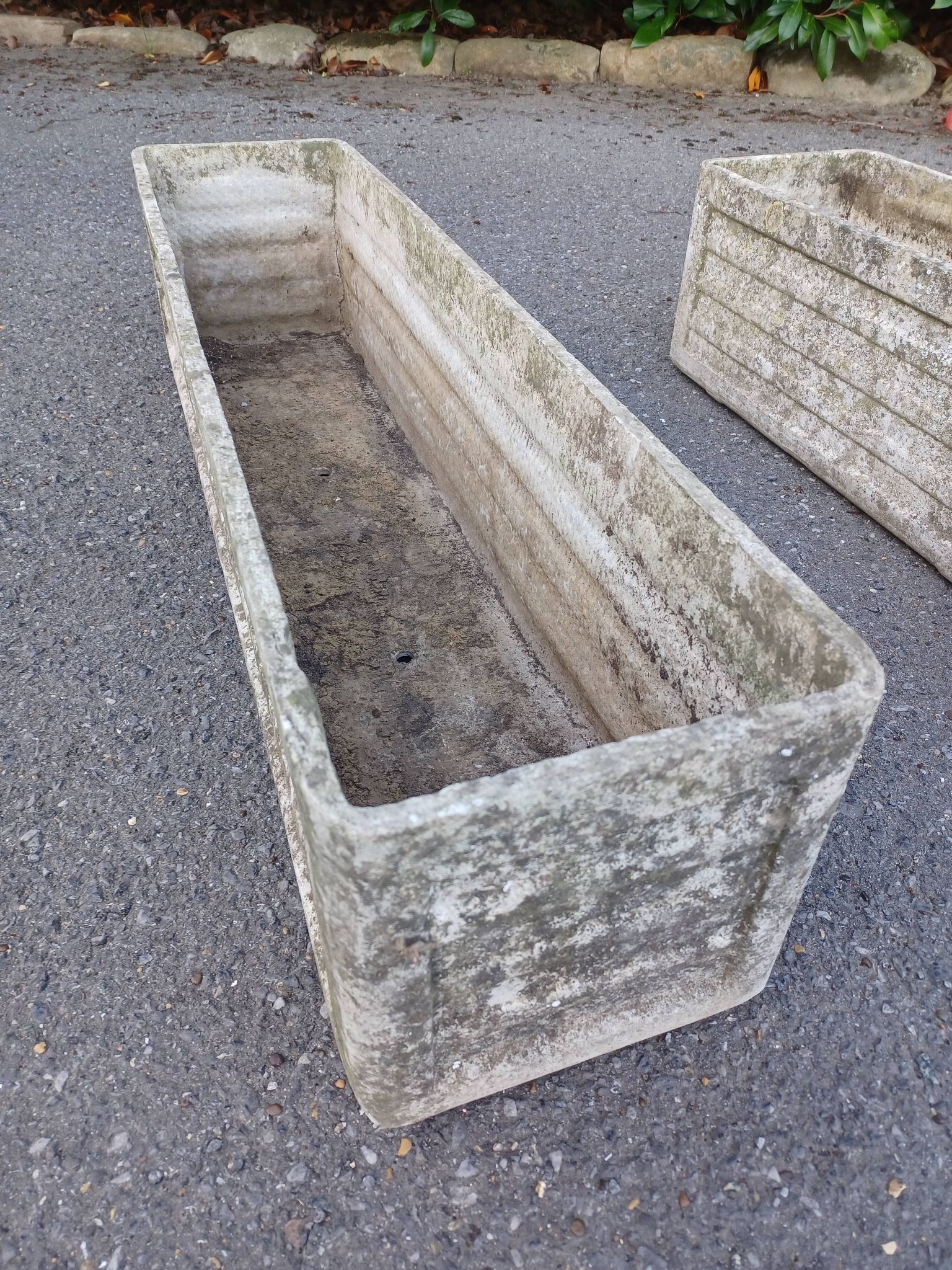 Pair of planters, eternit fiber cement concrete, 50's