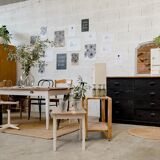 Industrial Cream Stool