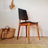 Vintage Scandinavian chair with compass legs.