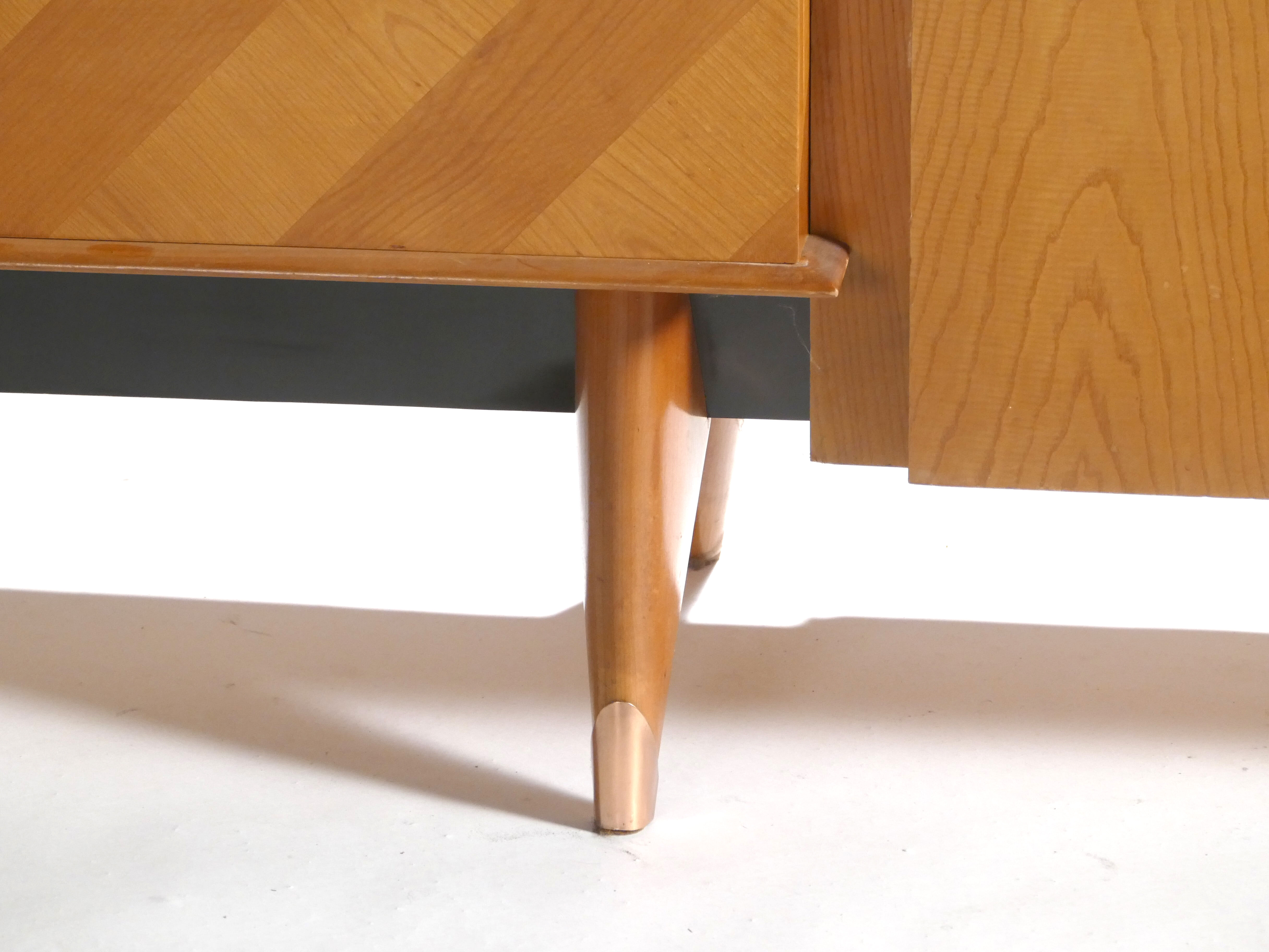 Modernist enfilade cherrywood around 1950