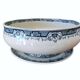 Antique footed bowl in Saint-Amand earthenware (Nord)