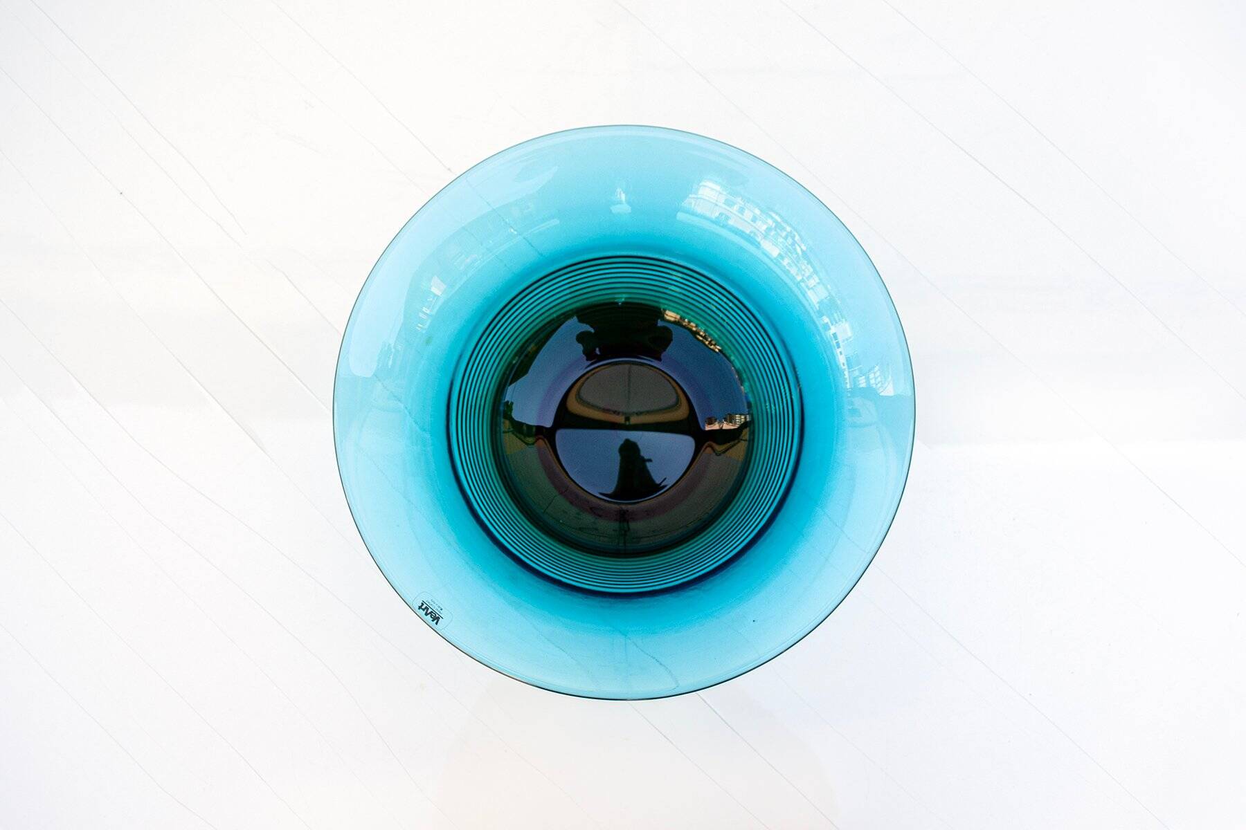 Vase centre de table en verre de Murano par VeArt, années 80