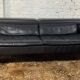 Jori designer sofa in brown leather 3 seats