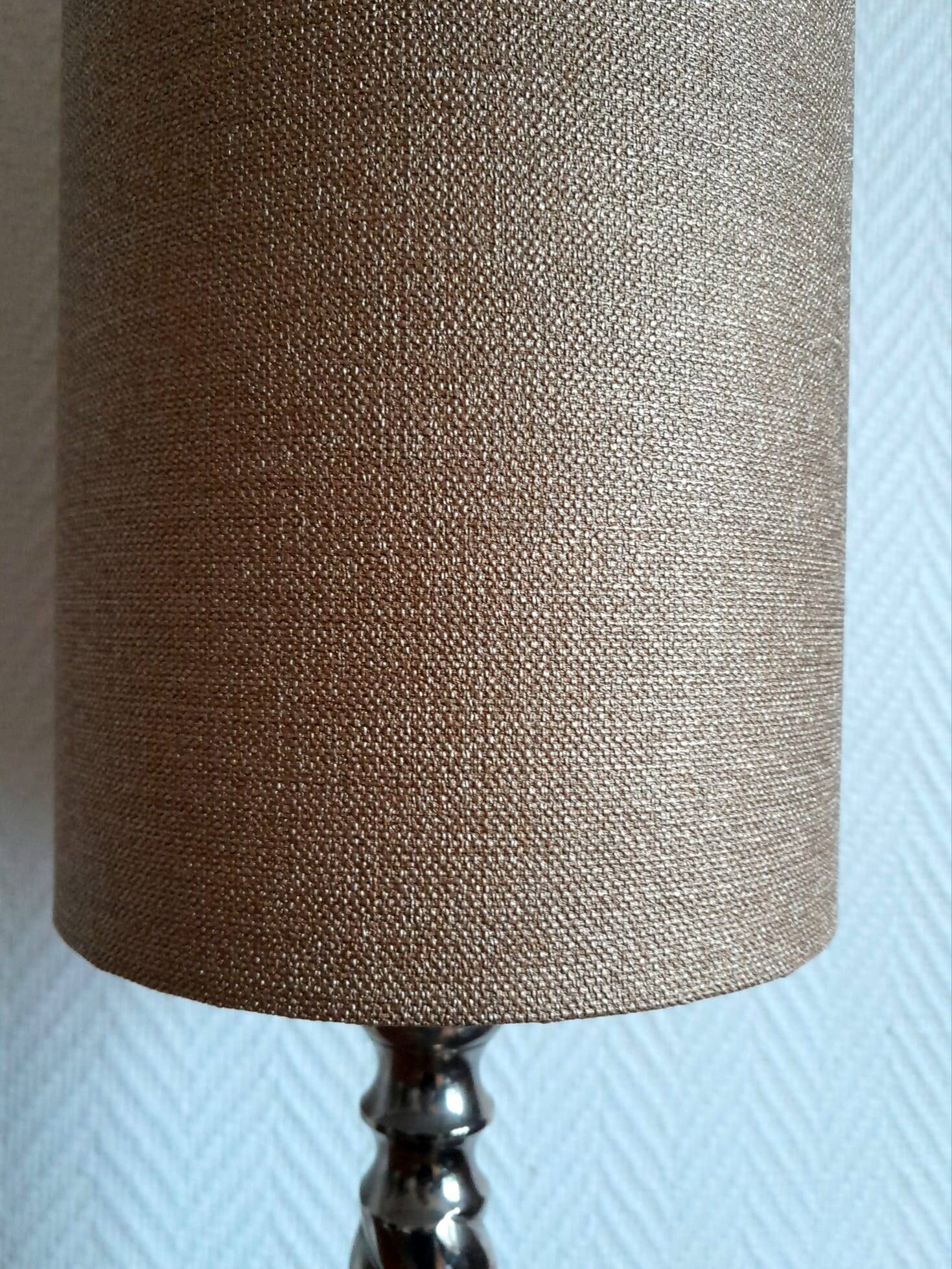Pair of twisted metal silver-plated column lamps