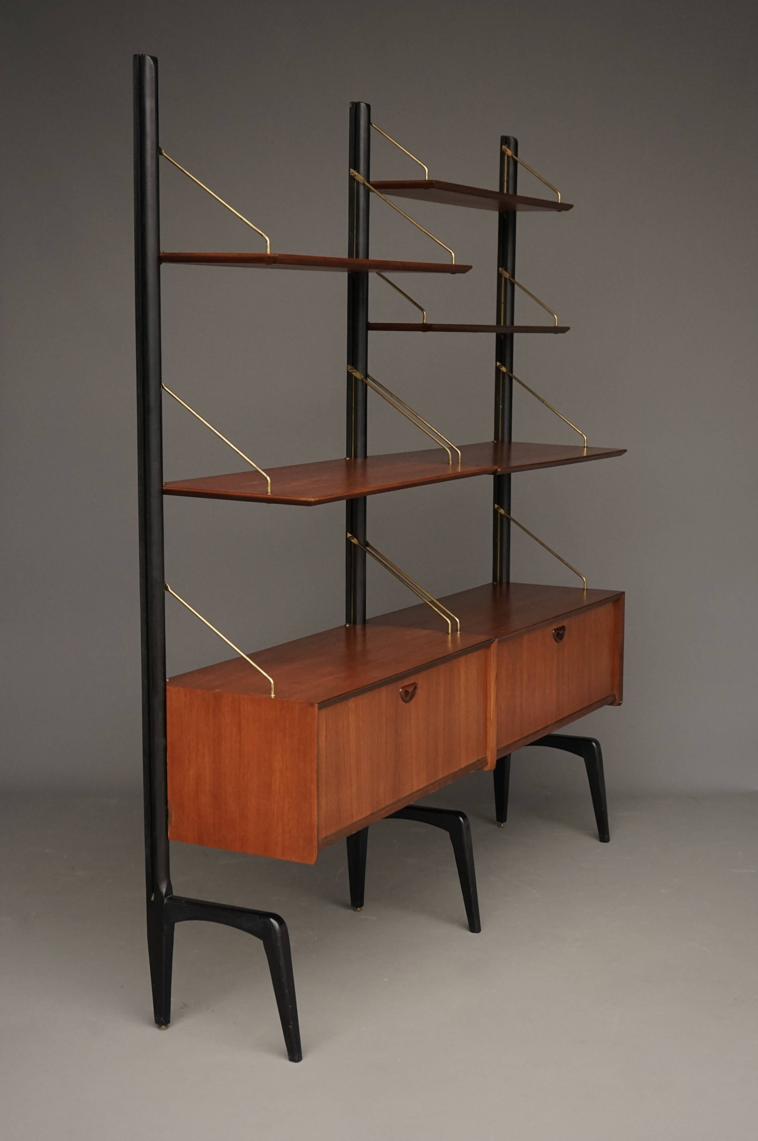 Système Mural Autoportant Mid-Century par Louis van Teeffelen pour WéBé, 1950s