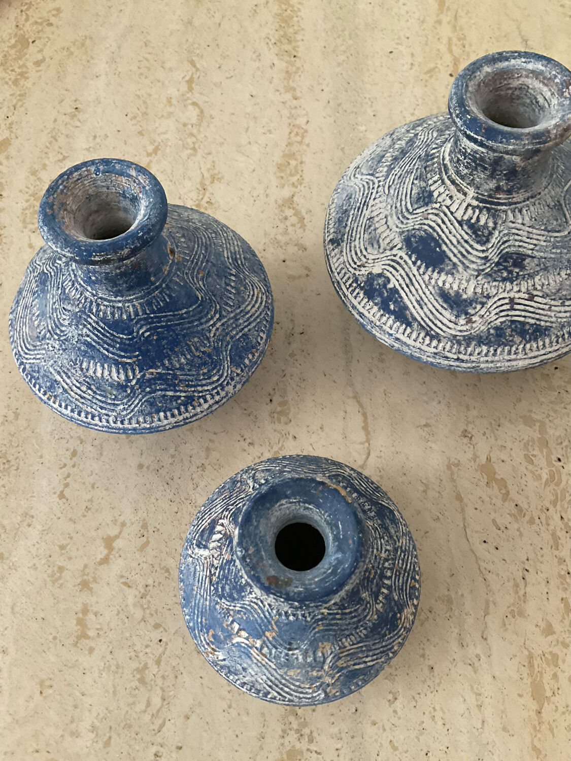 Trio of vintage ceramic vases