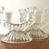 Pair of art deco candle holders