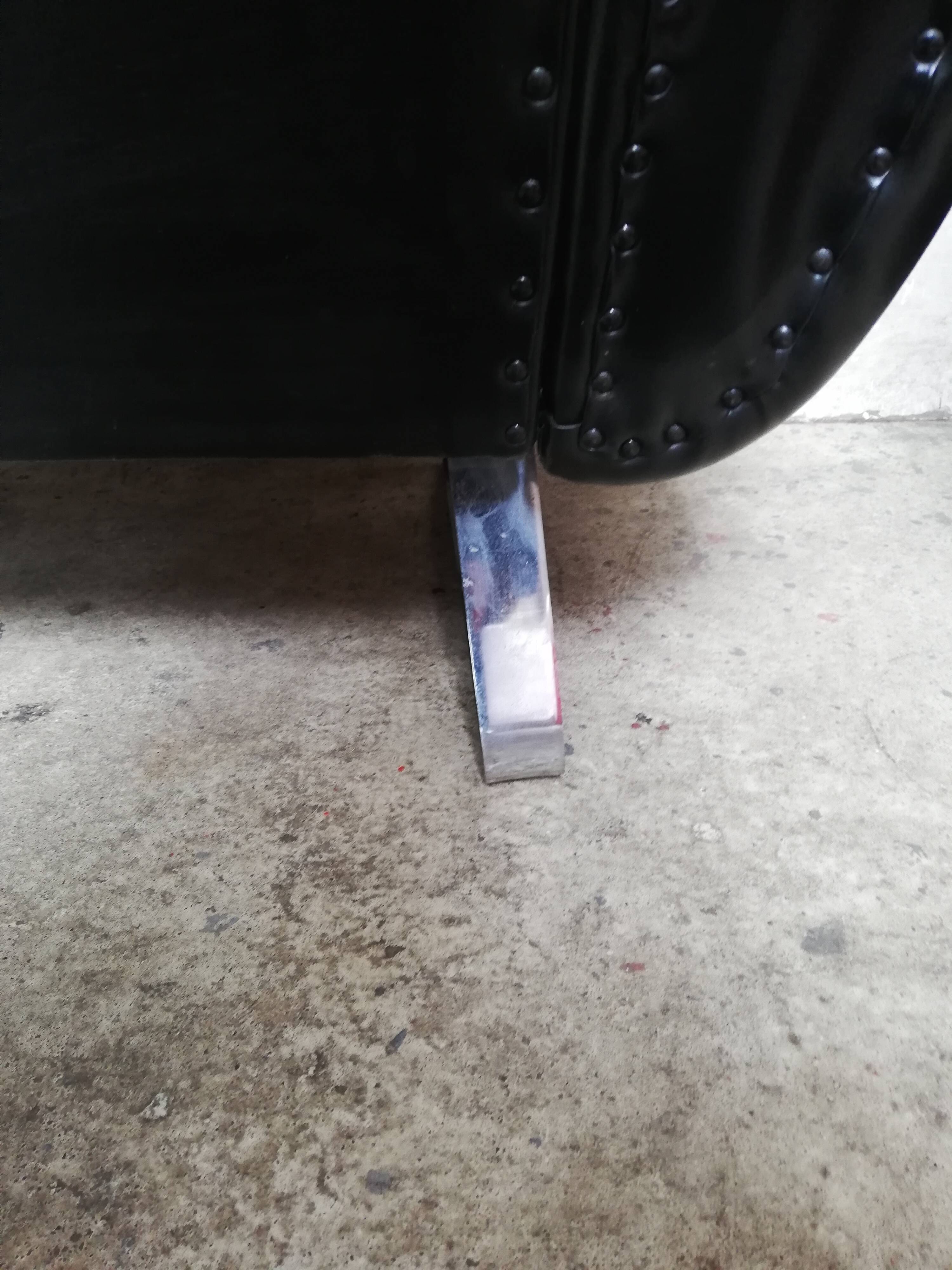 Luxury black Leather Armchair