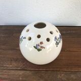 Ancient ball vase with 13 holes in ceramic with painted decoration