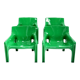 Vico Magistretti Vicario green armchairs for Artemide 1970's