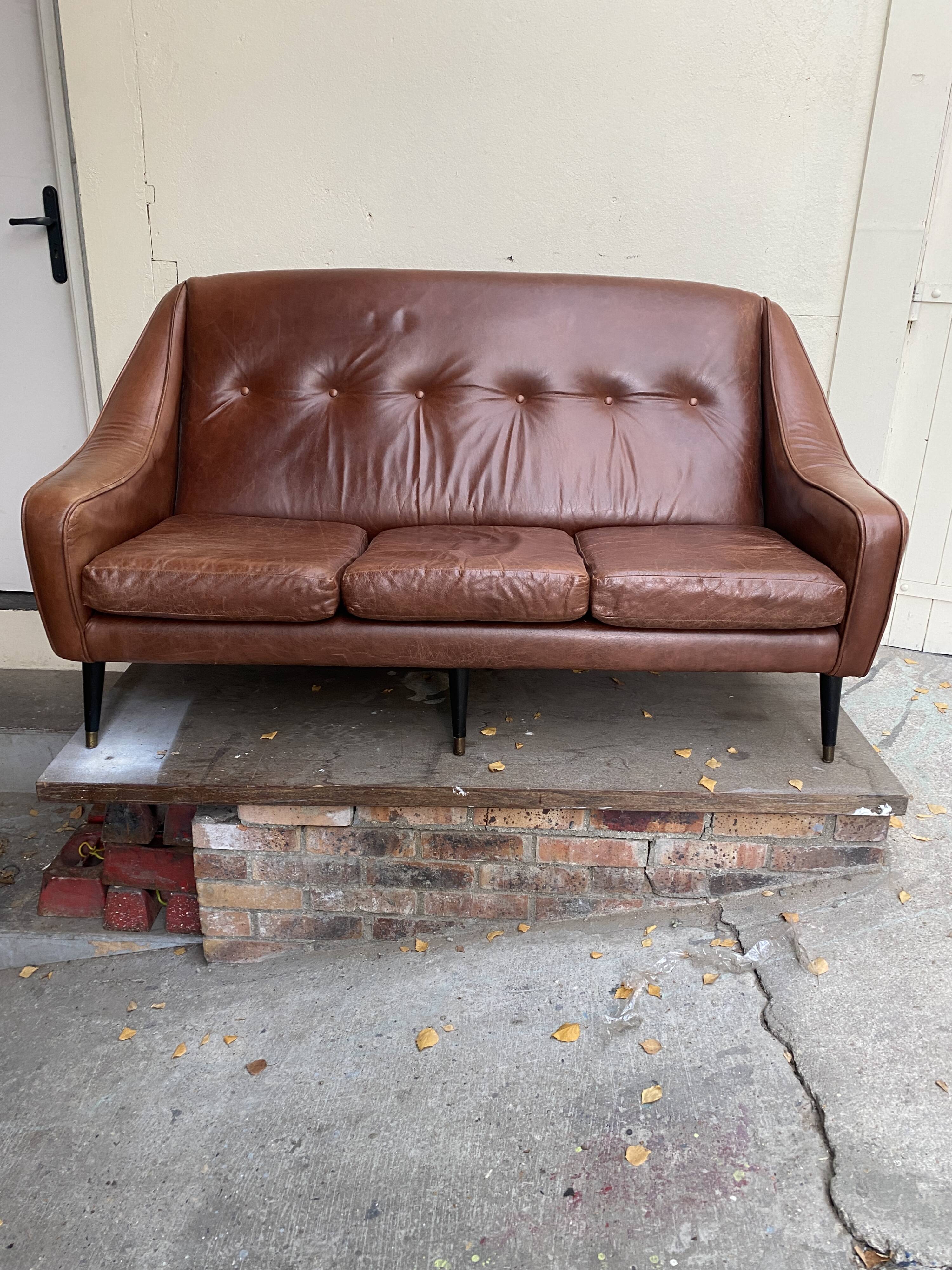 60s leather sofa