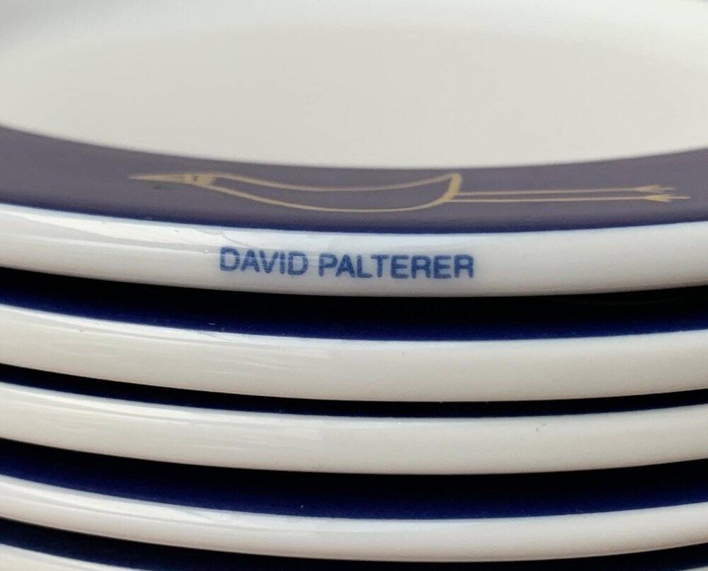 German series of postmodern flying object plates by David Palterer and Sieger Design for Arzberg, 1990s, set of 8.