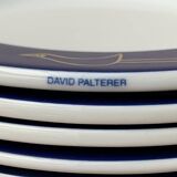 German series of postmodern flying object plates by David Palterer and Sieger Design for Arzberg, 1990s, set of 8.