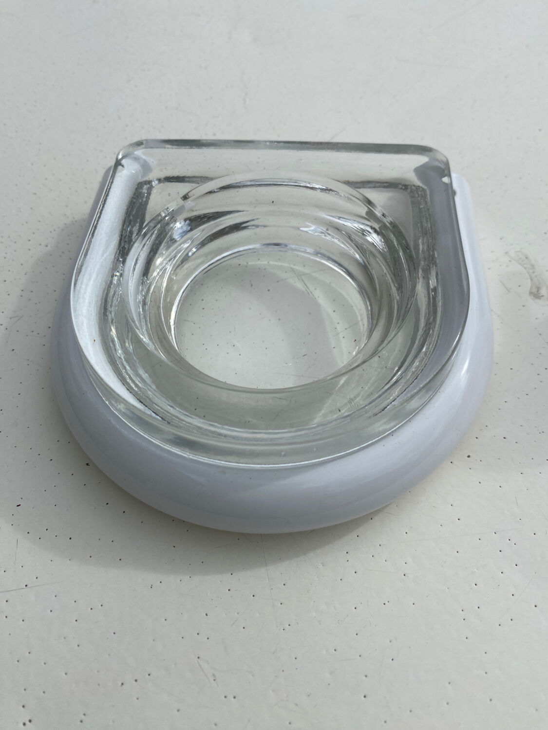 Pair of white and opaline metal wall lights