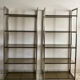 Pair of Artelano bookshelves in anodised metal and smoked glass, 1970s.