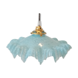 Suspension en opaline bleue reelectrifié
