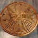Table basse rotin années 60