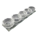 J4i art deco set of crystal salt shakers