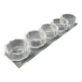 J4i art deco set of crystal salt shakers