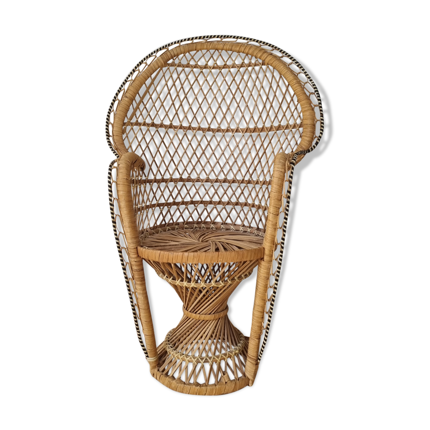 Small vintage rattan chair Emmanuelle