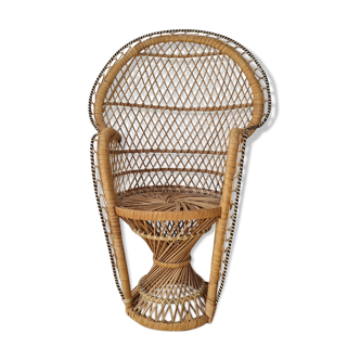 Chaise vintage rotin Emmanuelle