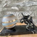 Marble art deco lamp