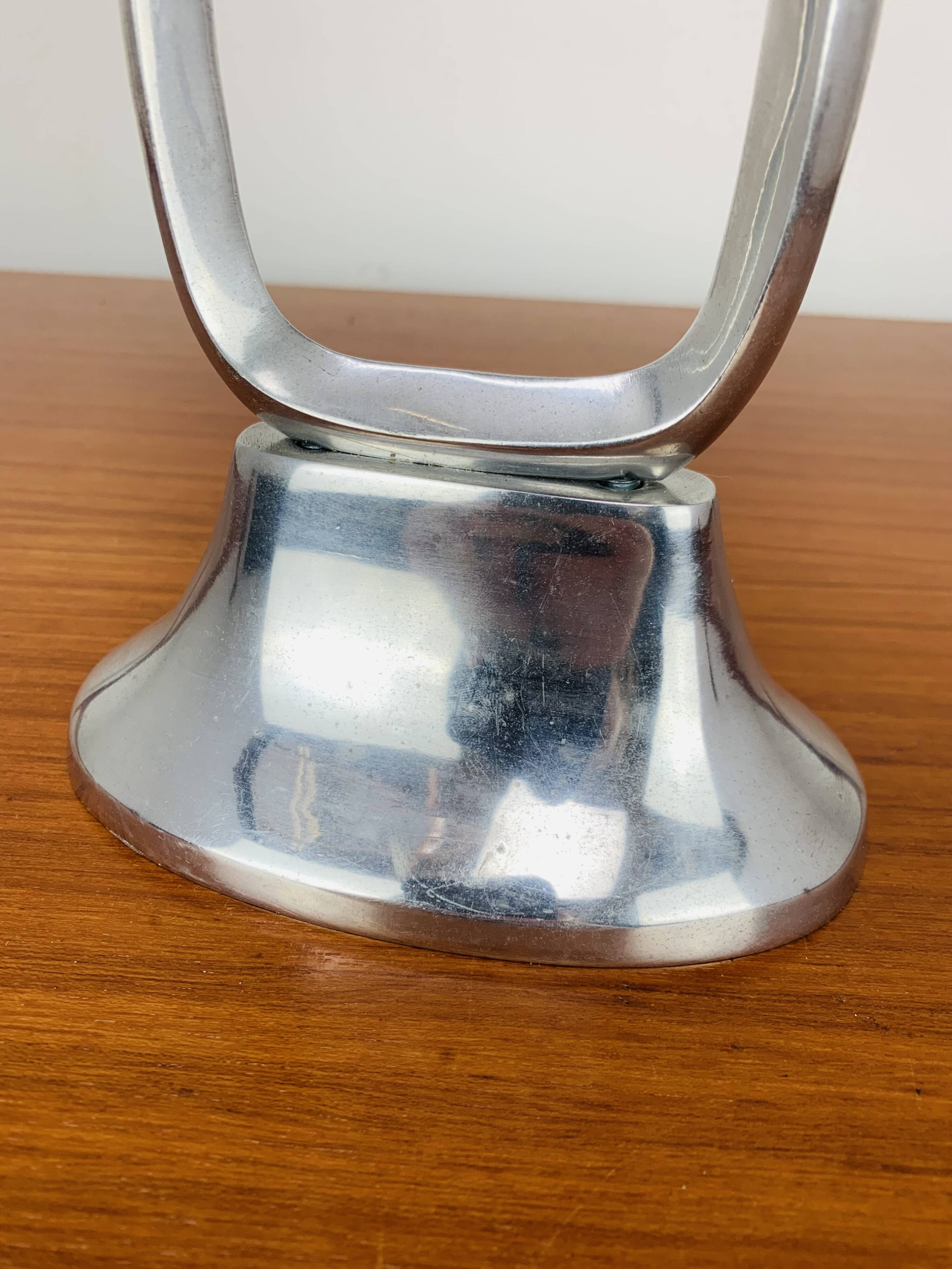 Matthew Hilton style aluminum circle candle holder, vintage design
