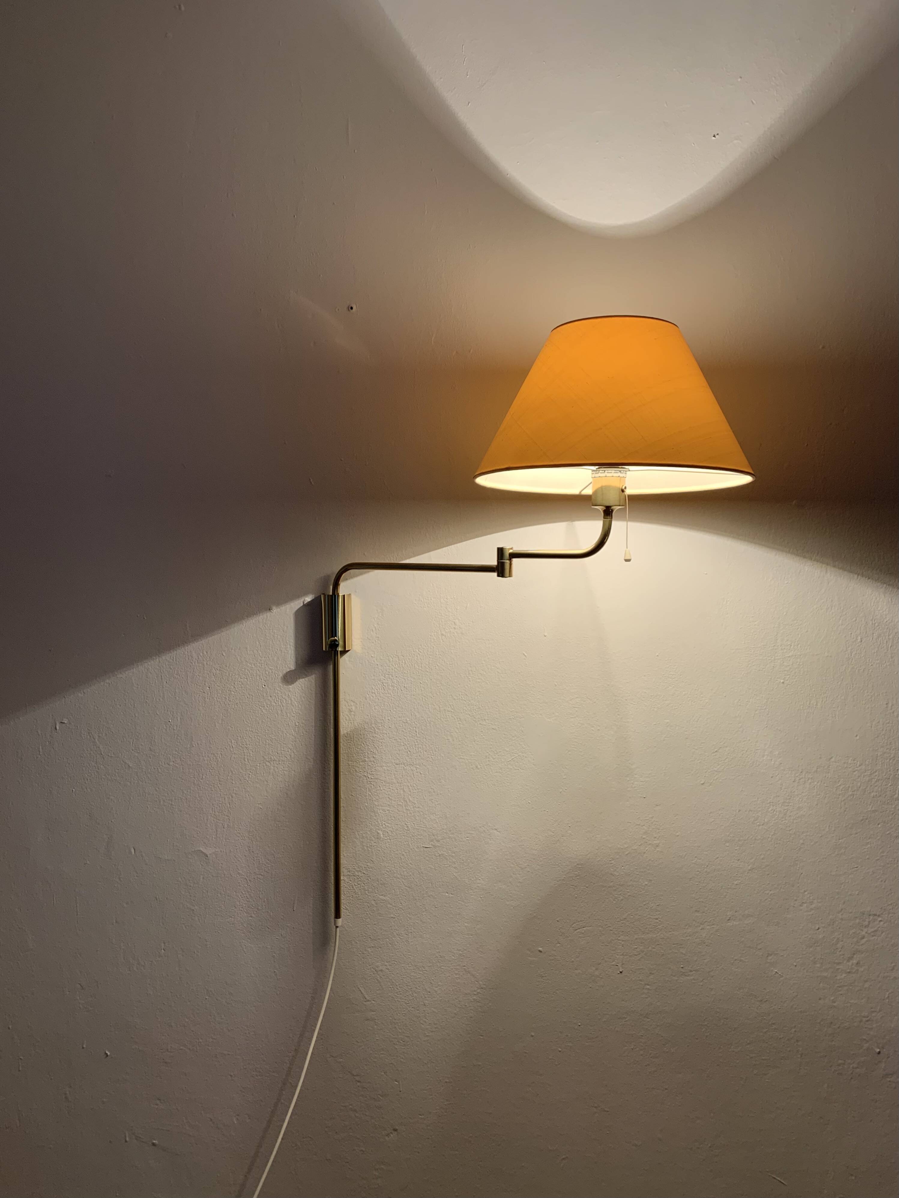 1970s Brass Lesan Wall Lamp by Florian Schulz