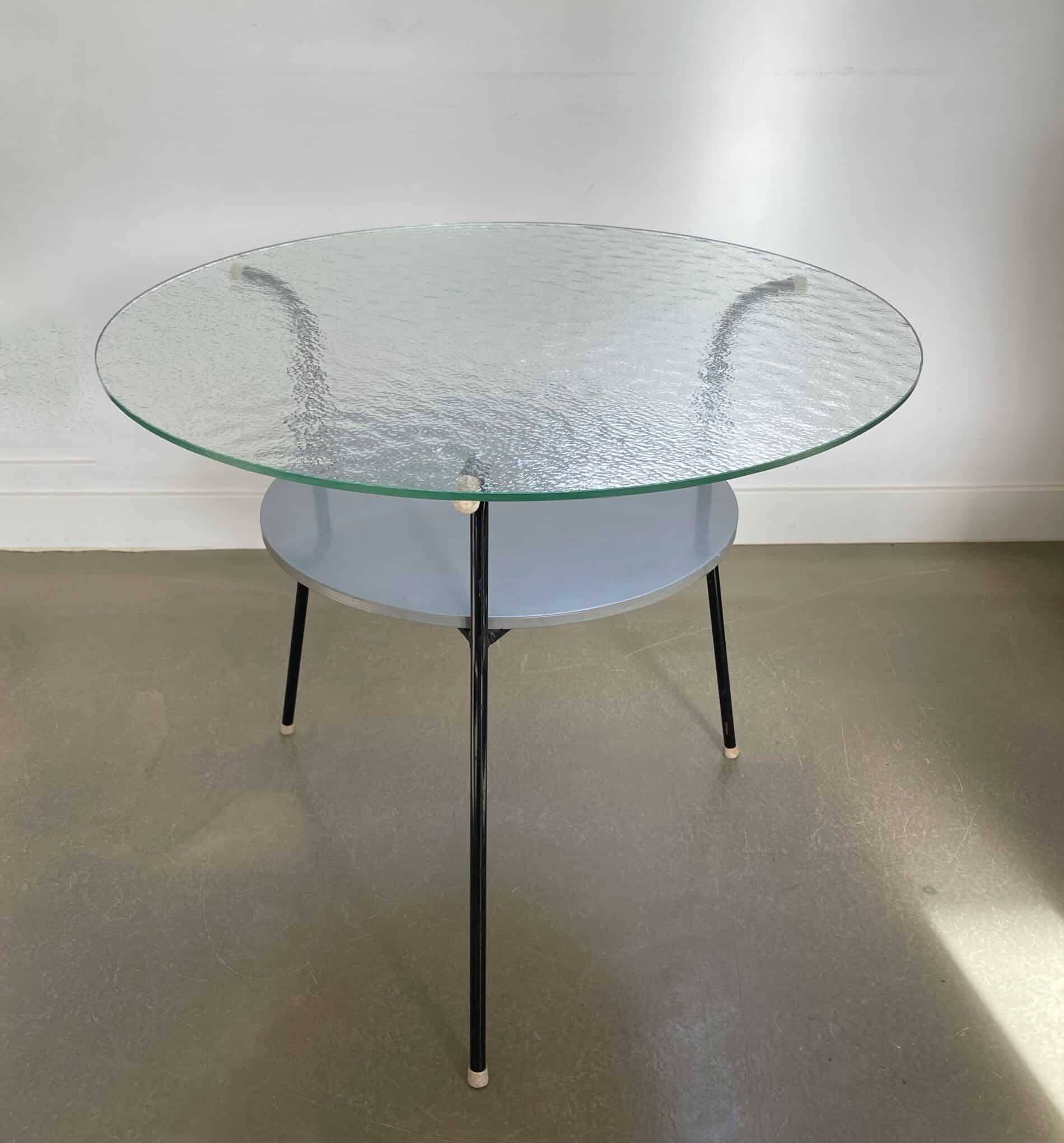 Vintage tripod Dutch design coffee or side table, 1950/60s
