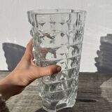 Vase en verre épais transparent classique