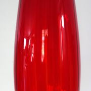 Grand vase en verre rouge 50cm vintage
