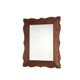 Miroir en chêne vintage des années 1970 avec cadre ondulé en forme de coquille.