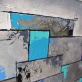 Contemporary abstract painting hand-painted using mixed media