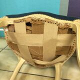 Pair of blue velvet Louis XV chairs