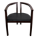 Armchair with armrests in rosewood and faux leather, Denmark, 1960.