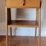Vintage bedside table in oak, 60-70s
