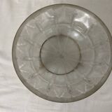 Fruit cup centerpiece in frosted glass and art nouveau art deco bronze signed Muller frères