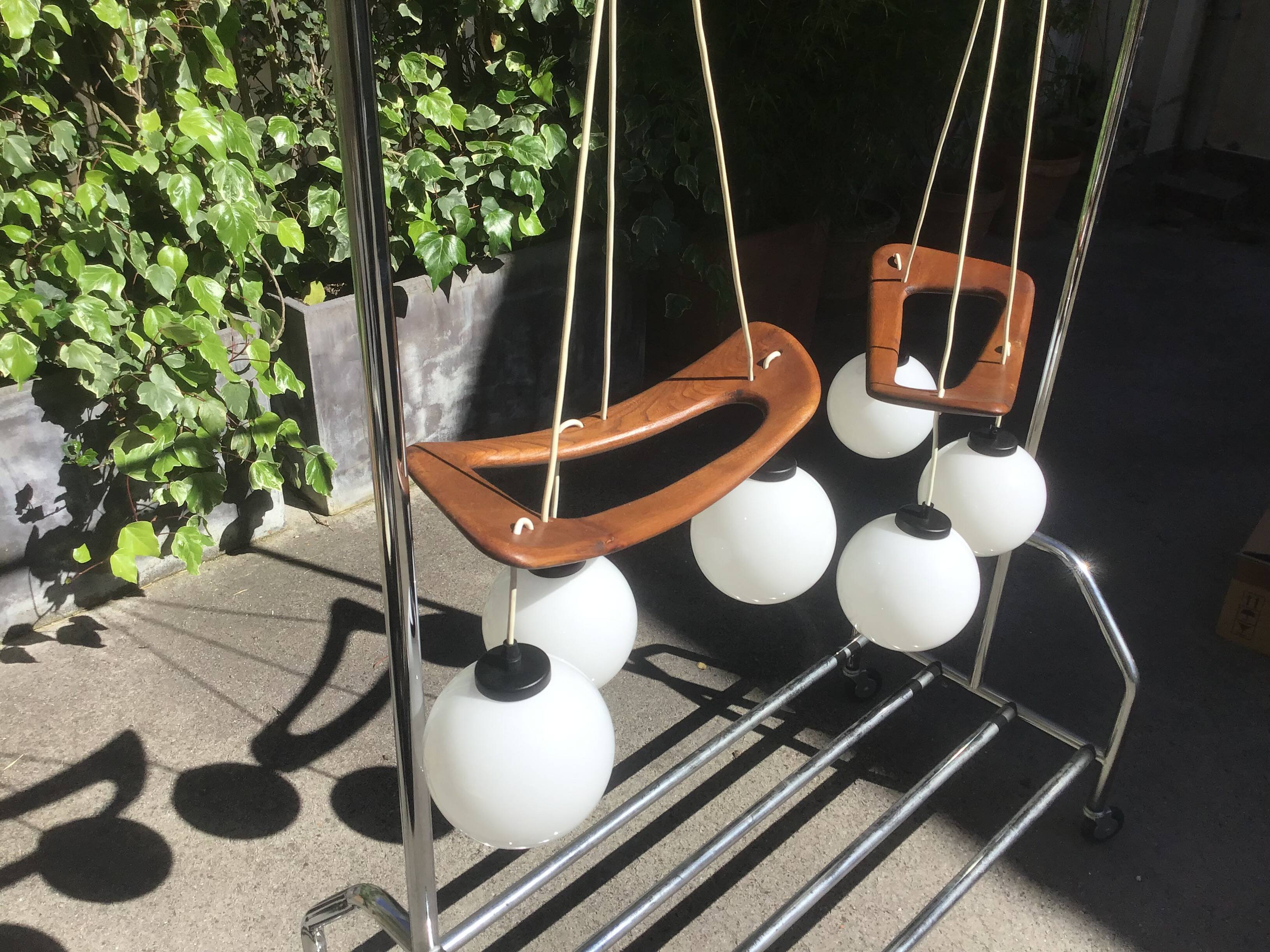 2 Rispal pendant chandeliers with 3 lights