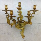 Paire d'appliques murales Louis XV en bronze